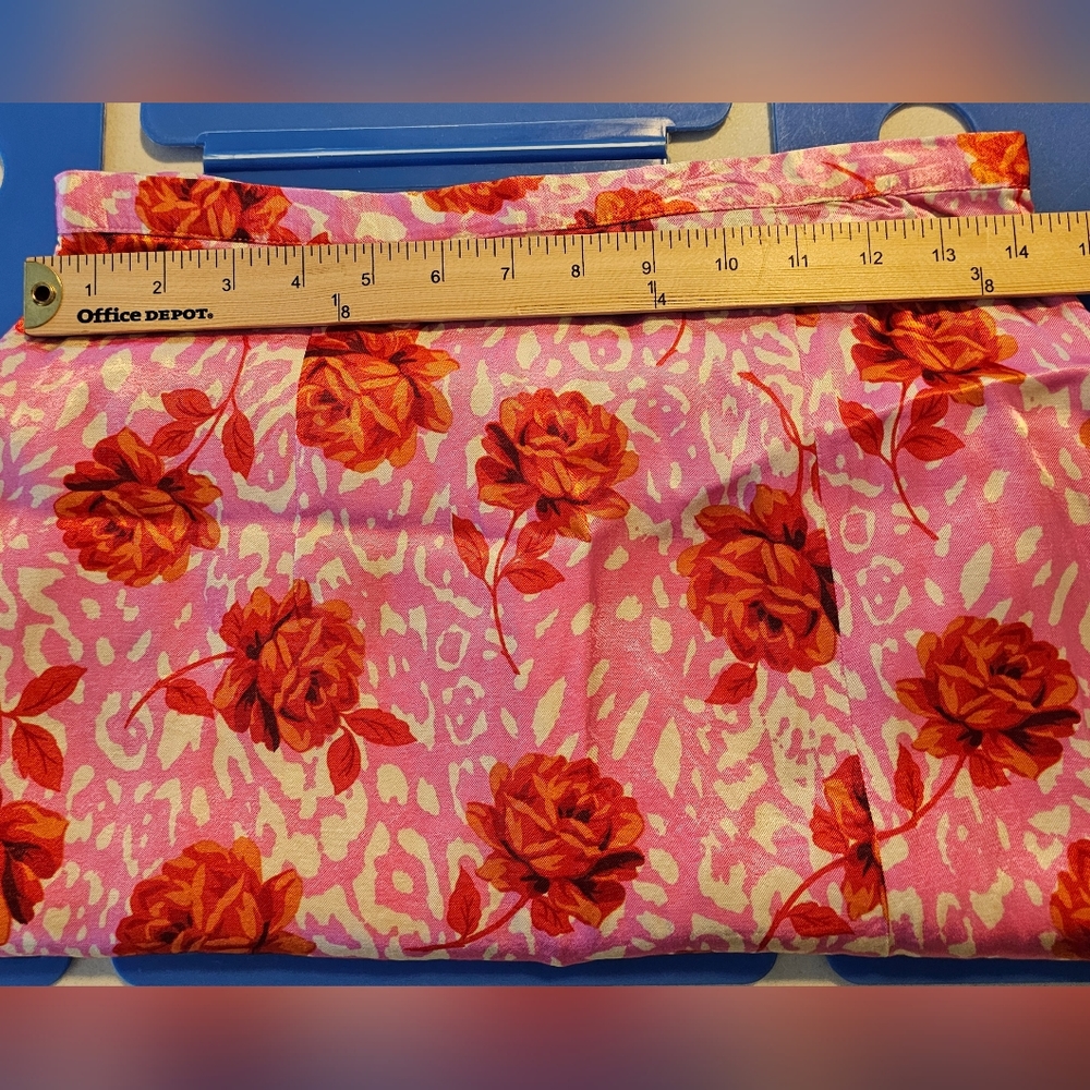 Topshop co-ord rose animal split midi skirt in Pink Size 6 - Picture 8 of 13